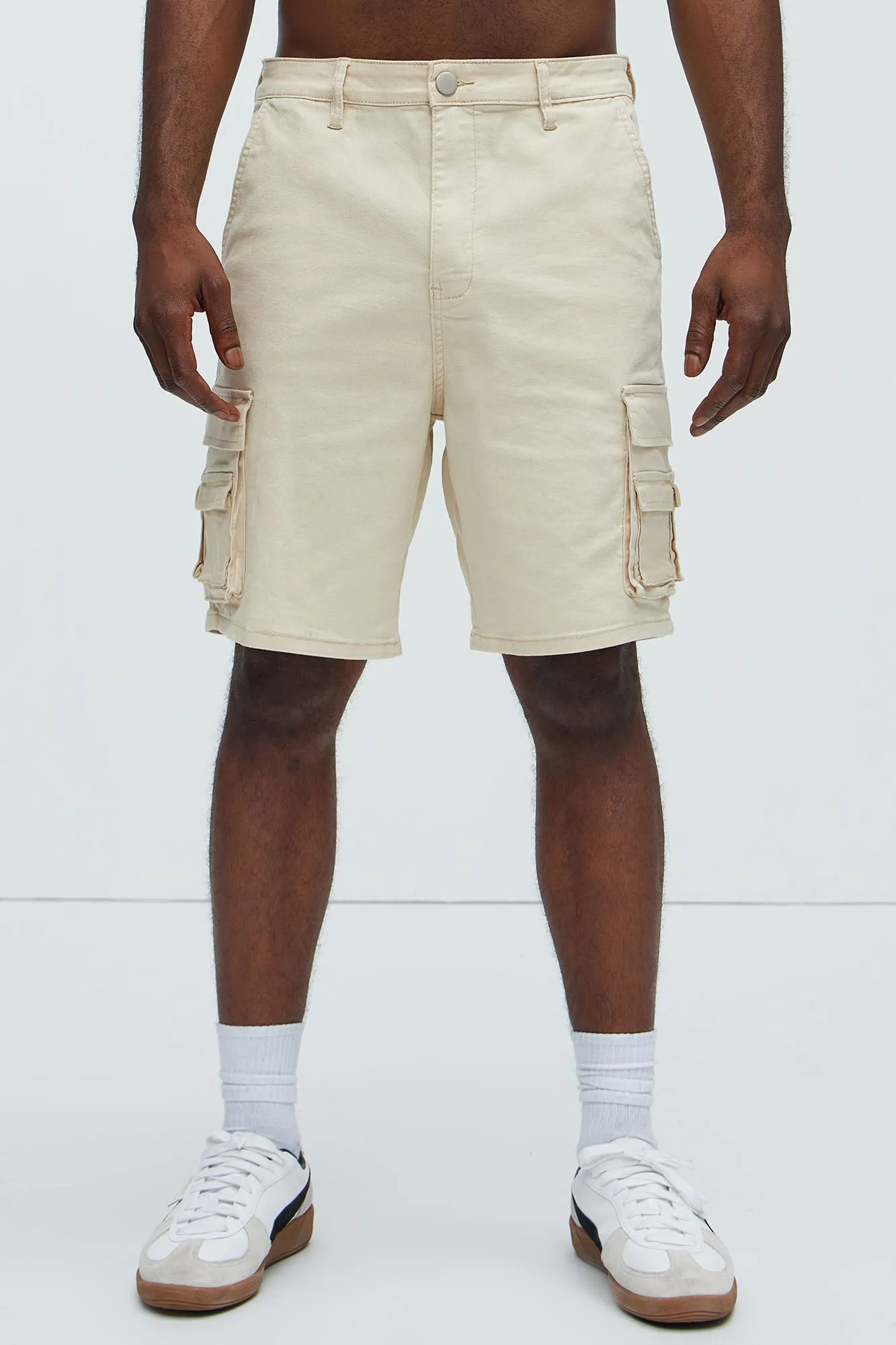 Landon Relaxed Cargo Shorts - Cream sold by Fashion Nova product image thumbnail 4