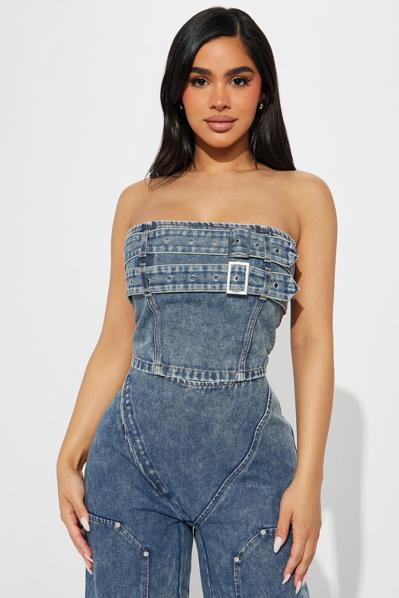 Sweet Love Mineral Wash Pant Set - Denim sold by Fashion Nova product image thumbnail 2