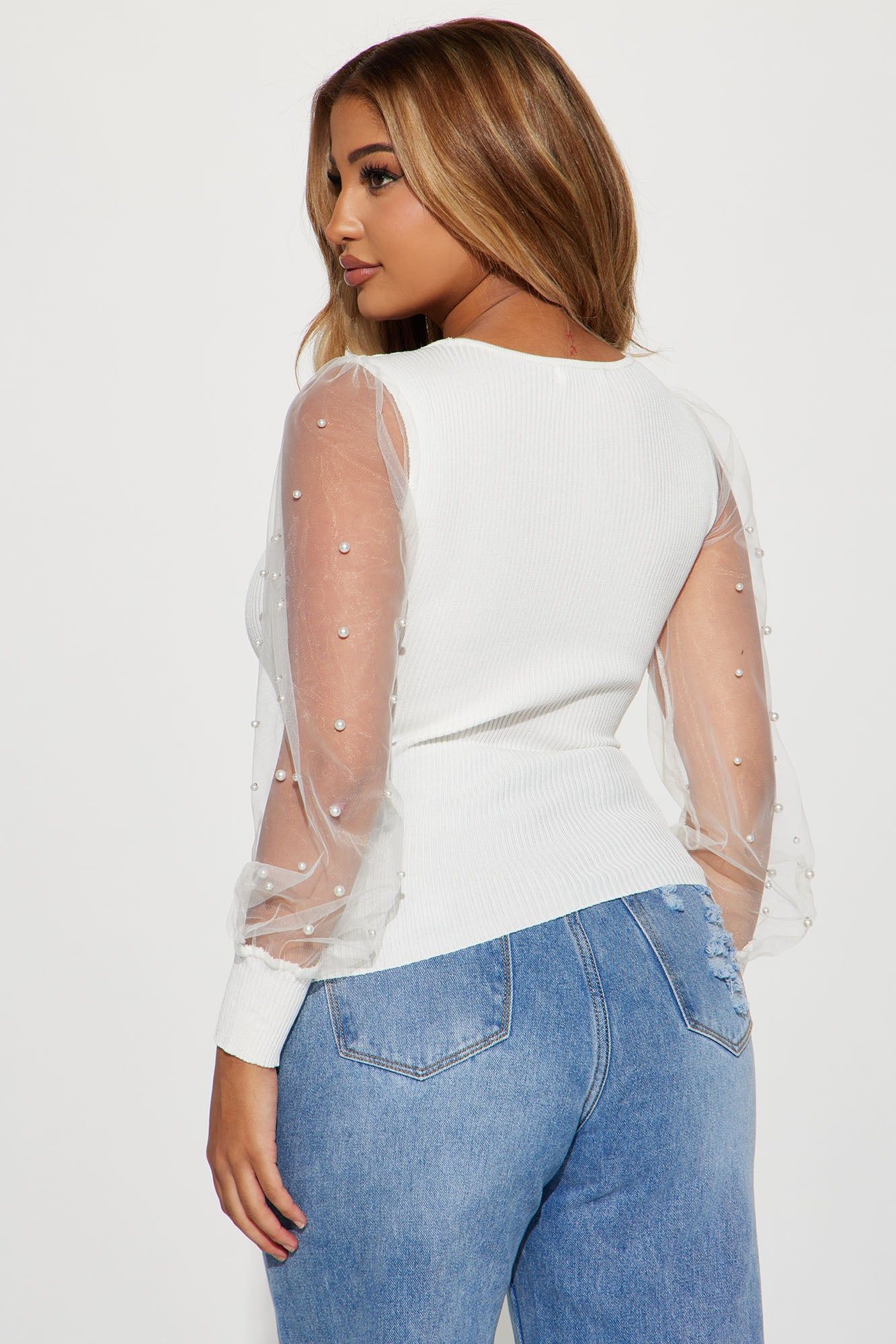 Audrina Sweater - Ivory sold by Fashion Nova product image thumbnail 3