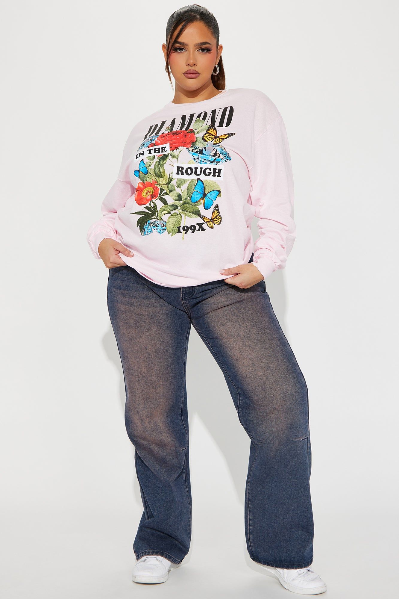 Diamond In The Rough Long Sleeve Tee - Pink sold by Fashion Nova product image thumbnail 6