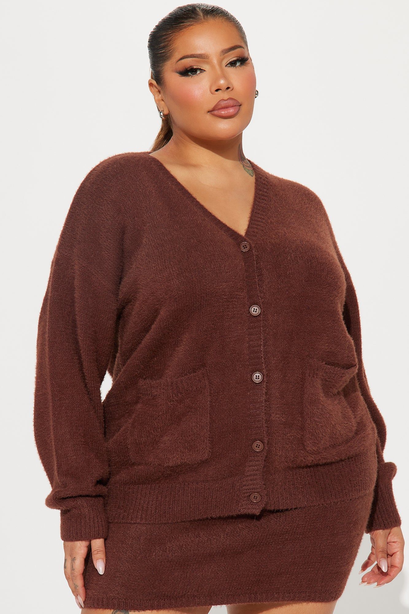 Regina Sweater Skirt Set - Chocolate sold by Fashion Nova product image thumbnail 5