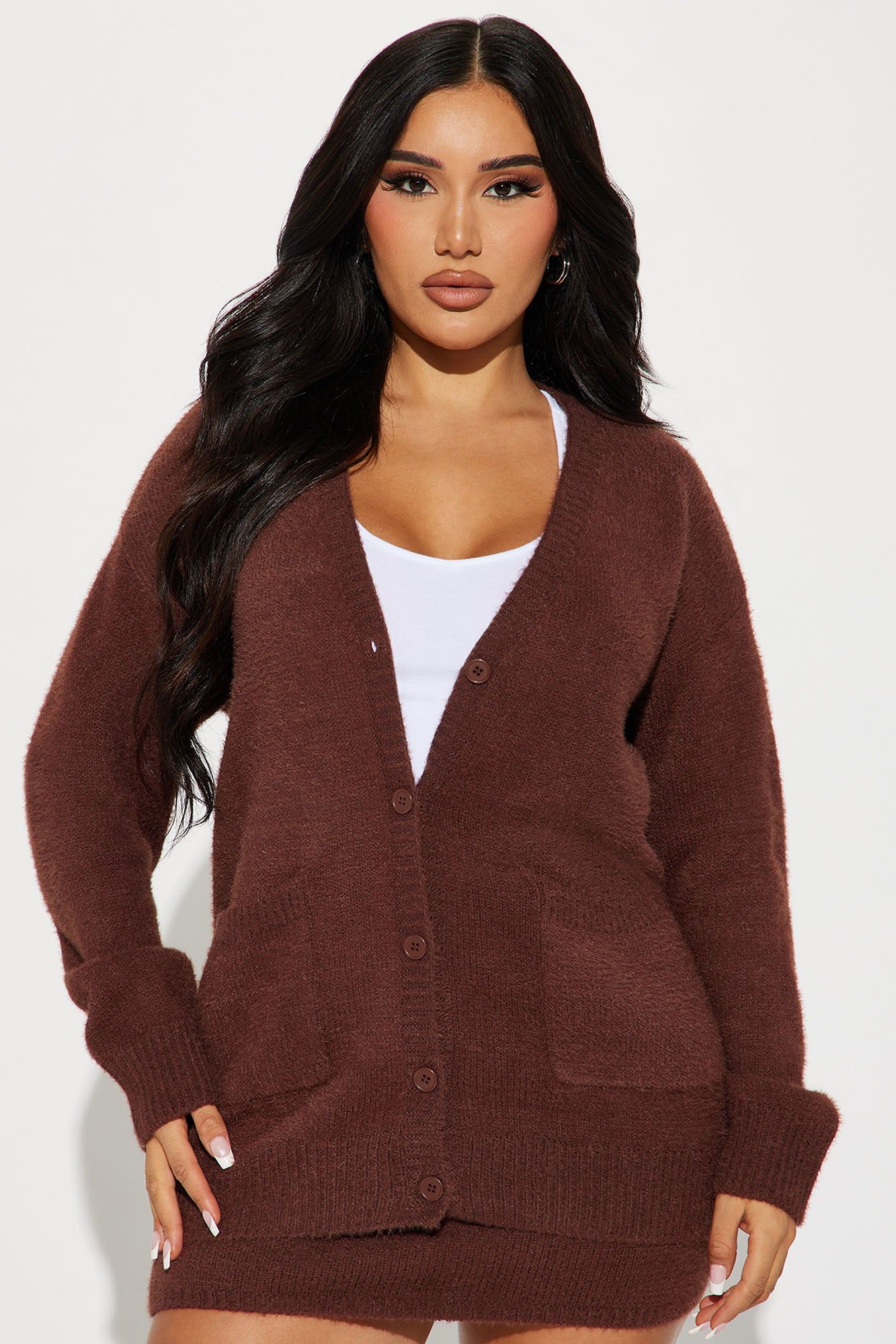Regina Sweater Skirt Set - Chocolate sold by Fashion Nova product image thumbnail 2