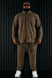 Dean Textured Long Sleeve Button Up Shirt - Brown sold by Fashion Nova