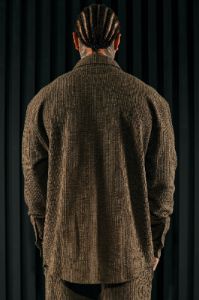 Dean Textured Long Sleeve Button Up Shirt - Brown sold by Fashion Nova