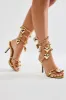 Lost Love Wrap Up Heels - Gold sold by Fashion Nova