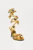 Lost Love Wrap Up Heels - Gold sold by Fashion Nova