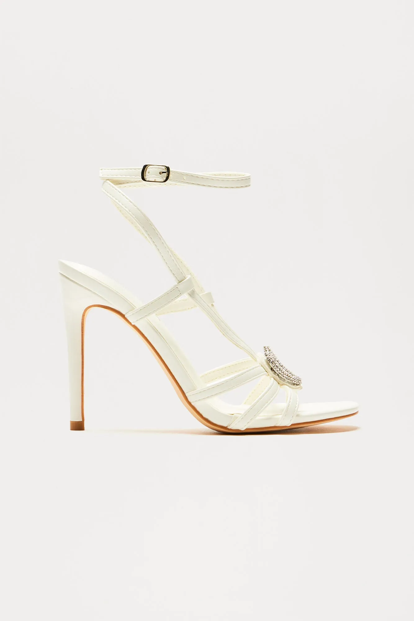 Queen Of Your Heart Heels - White sold by Fashion Nova