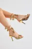 Lost Love Wrap Up Heels - Gold sold by Fashion Nova