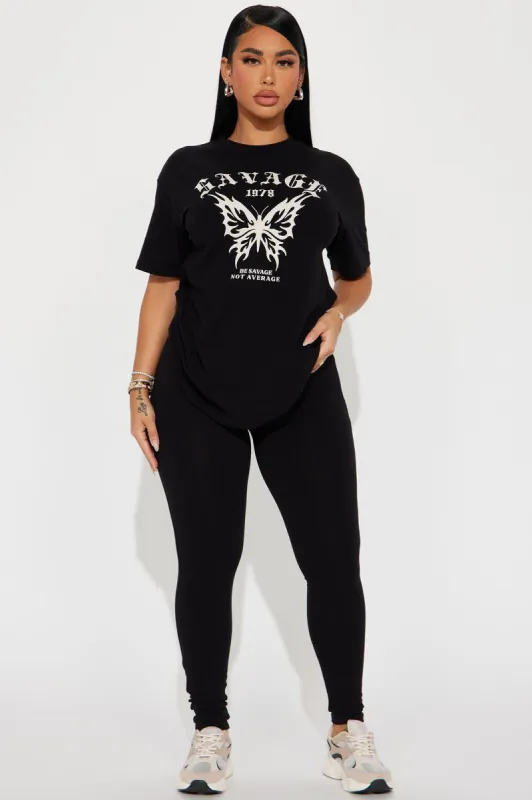 Be Savage Legging Set - Black sold by Fashion Nova