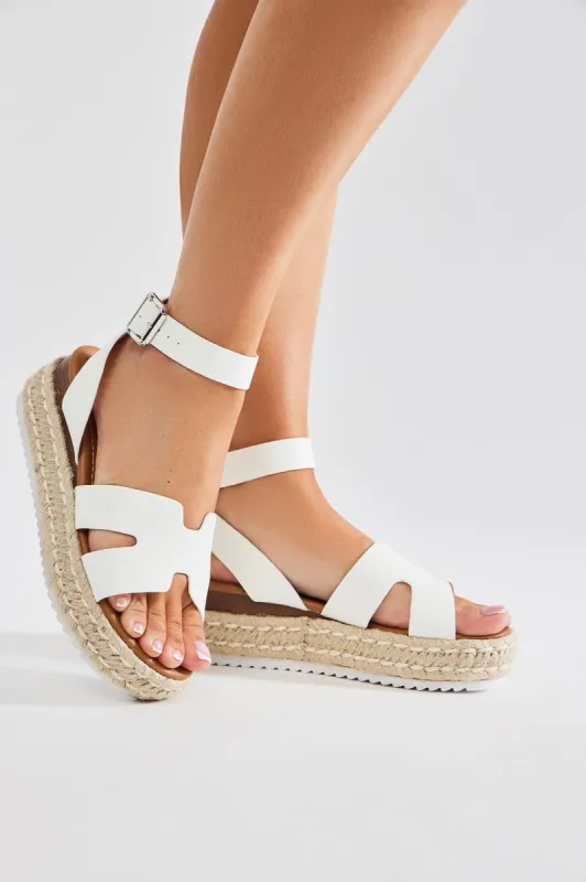 Bianca Platform Sandals - White sold by Fashion Nova