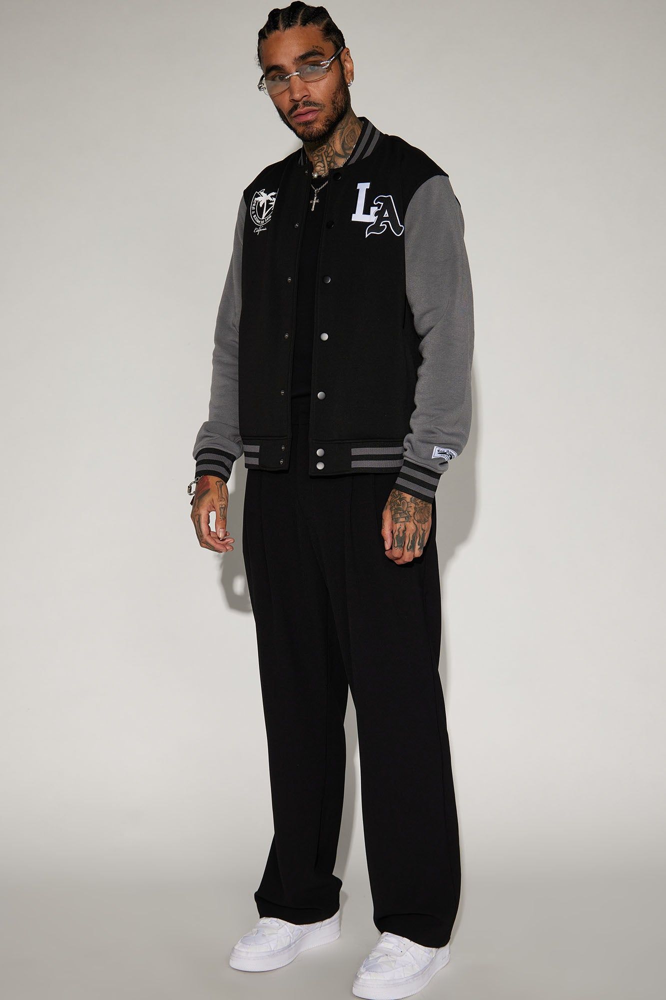 LA Palm Tree Varsity Jacket - Black sold by Fashion Nova product image thumbnail 2