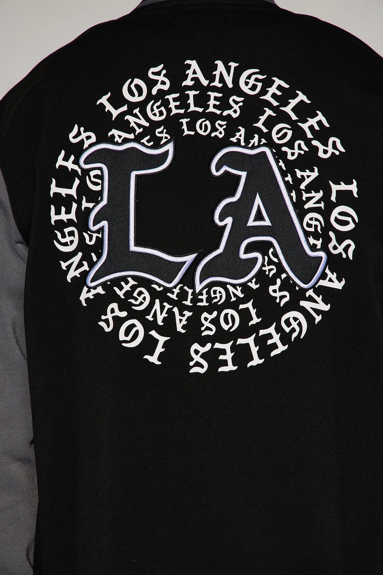 LA Palm Tree Varsity Jacket - Black sold by Fashion Nova product image thumbnail 5