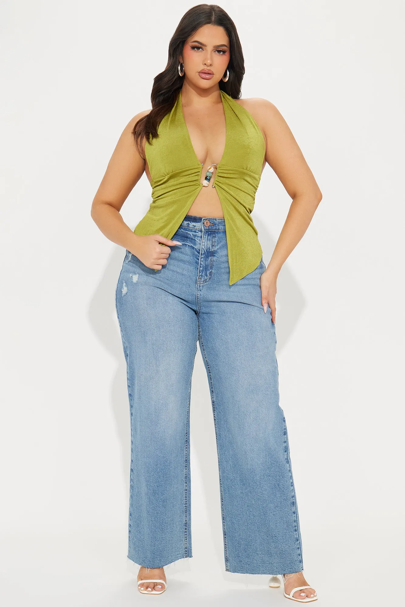 Italian Romance Halter Top - Chartreuse sold by Fashion Nova product image thumbnail 5