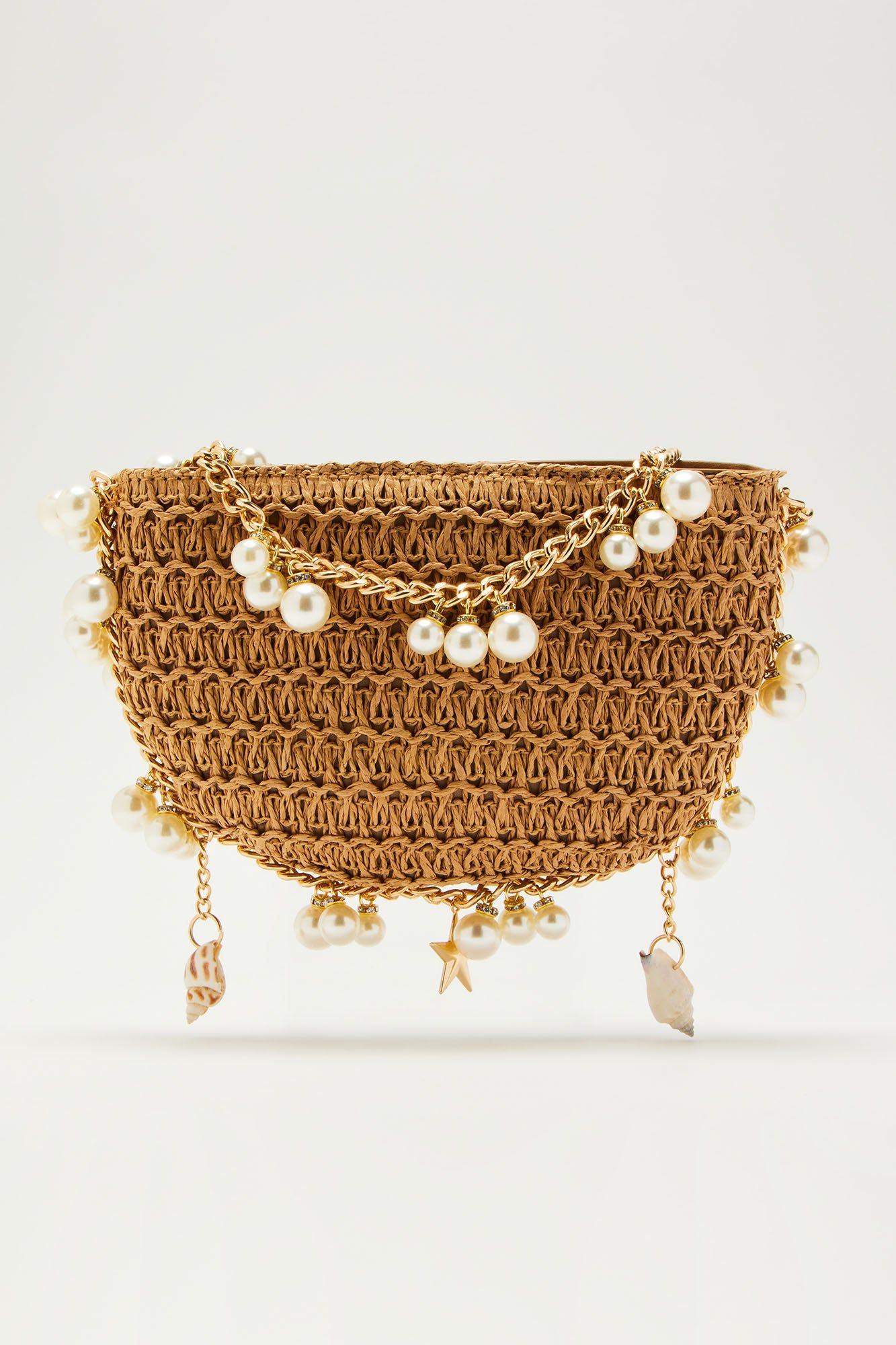 Call Me on My Shellphone Handbag II - Tan sold by Fashion Nova