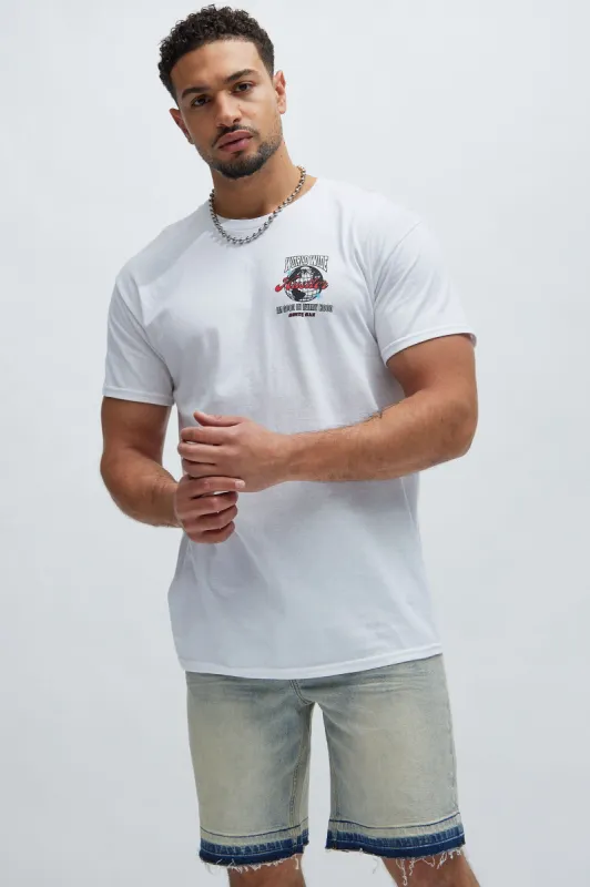 Ask About Me Short Sleeve Tee - White sold by Fashion Nova