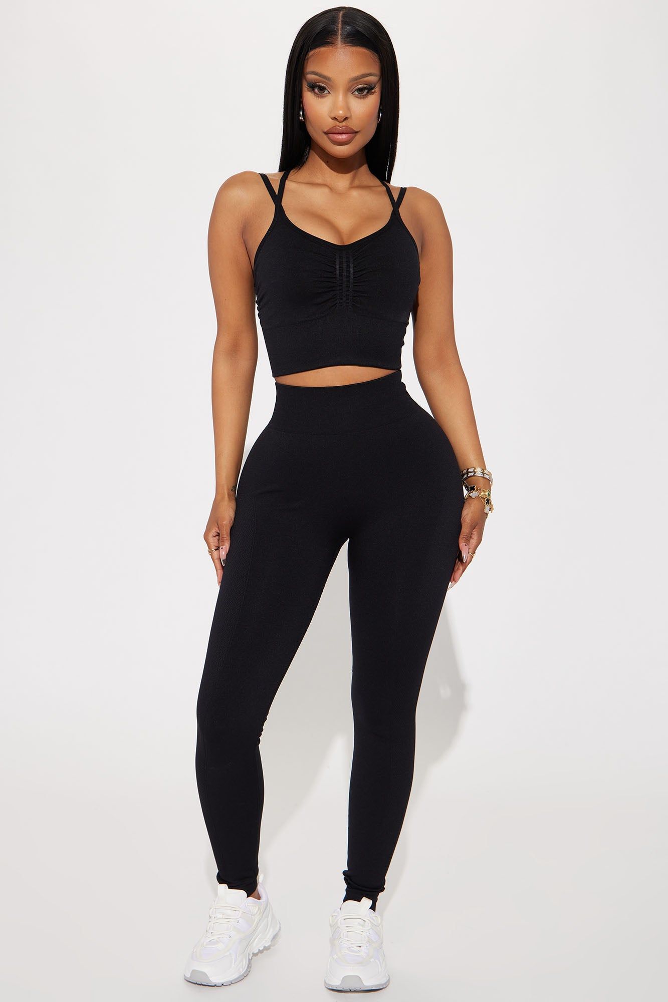 Hot Yoga Class Active Set - Black sold by Fashion Nova