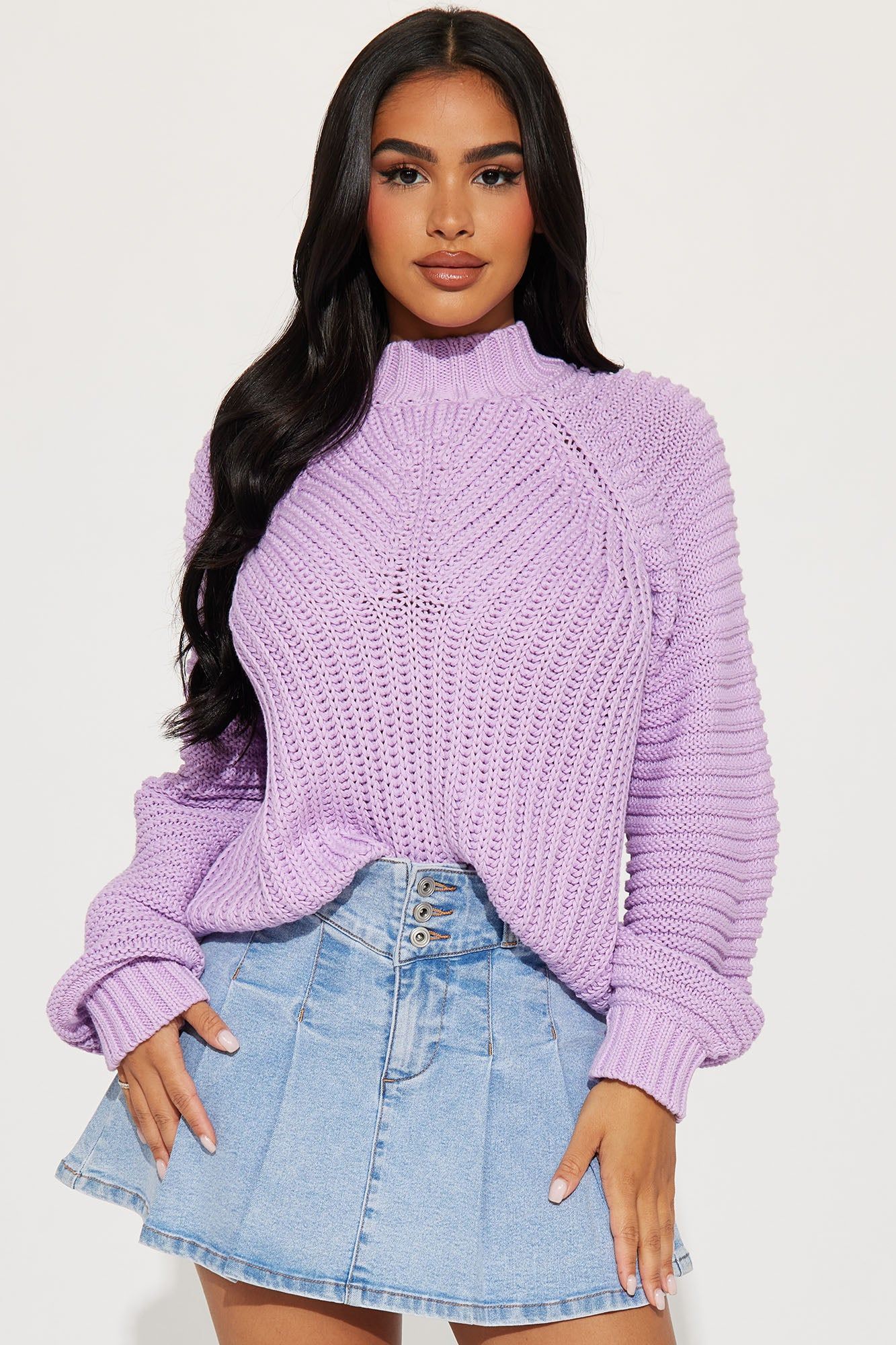 Harlem Sweater - Lavender sold by Fashion Nova