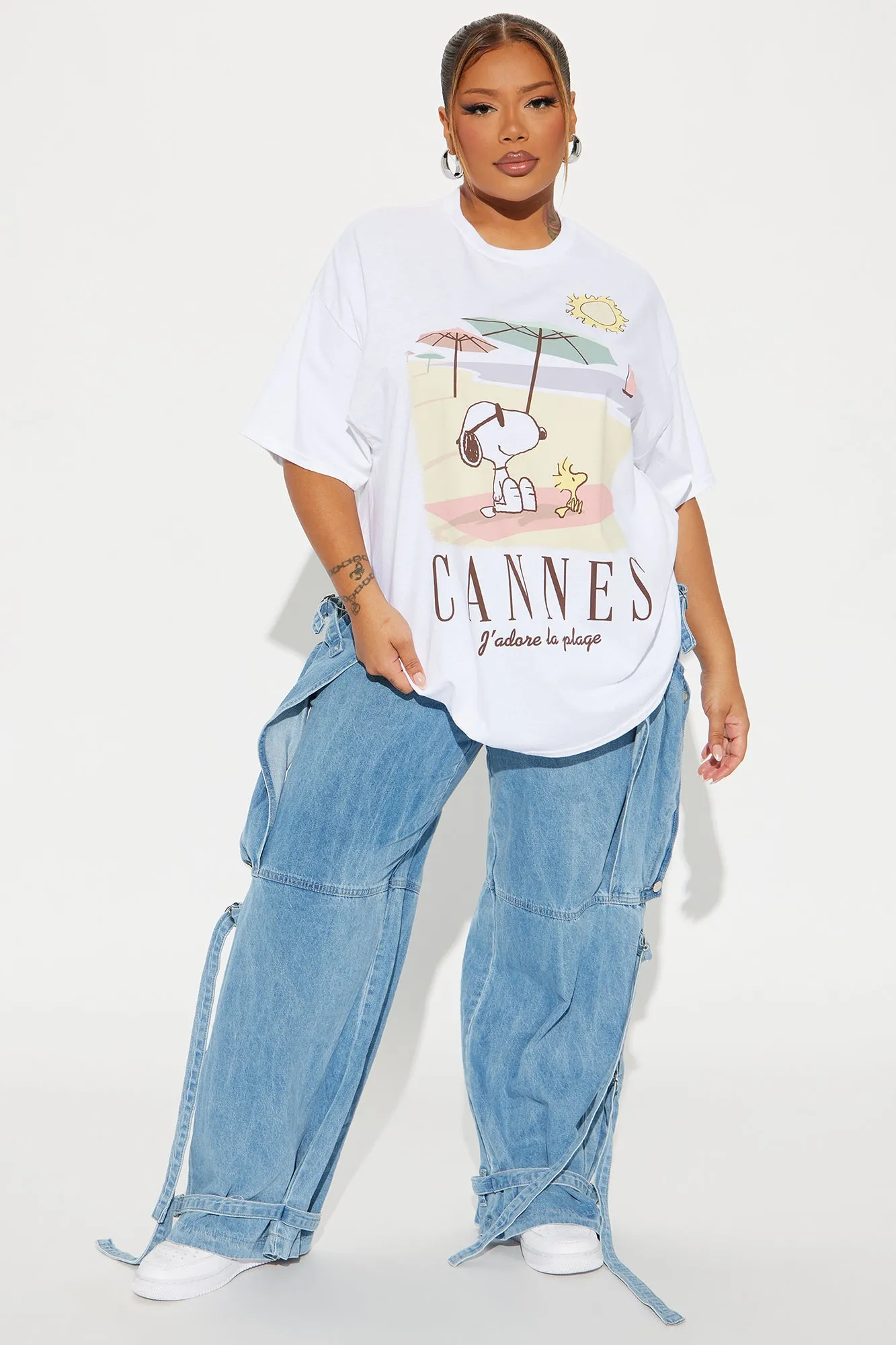 Snoopy Summer In Cannes Graphic Tee - White sold by Fashion Nova product image thumbnail 5