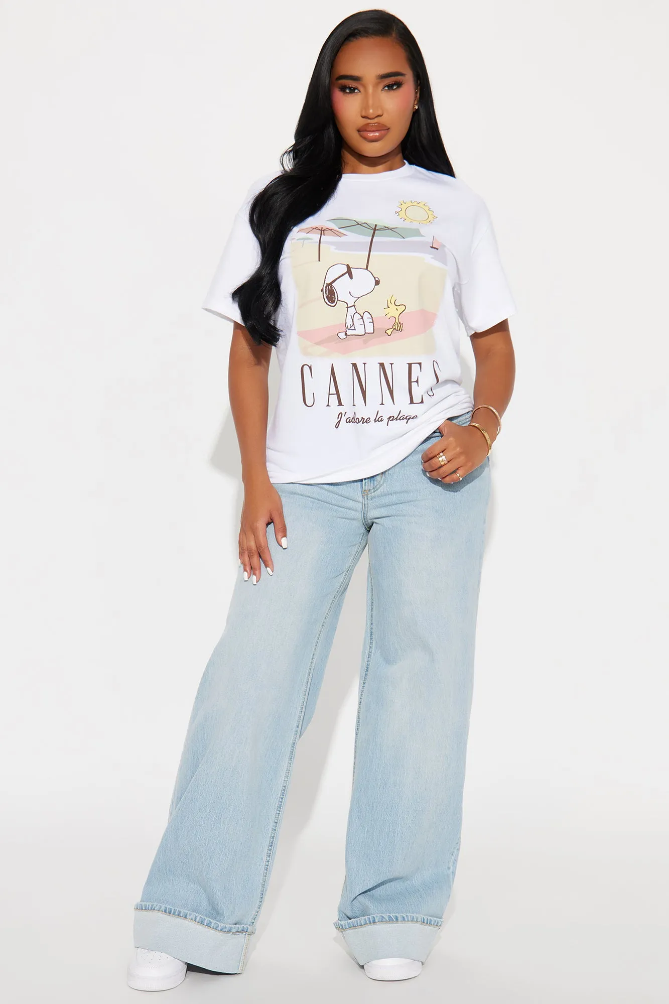 Snoopy Summer In Cannes Graphic Tee - White sold by Fashion Nova product image thumbnail 2