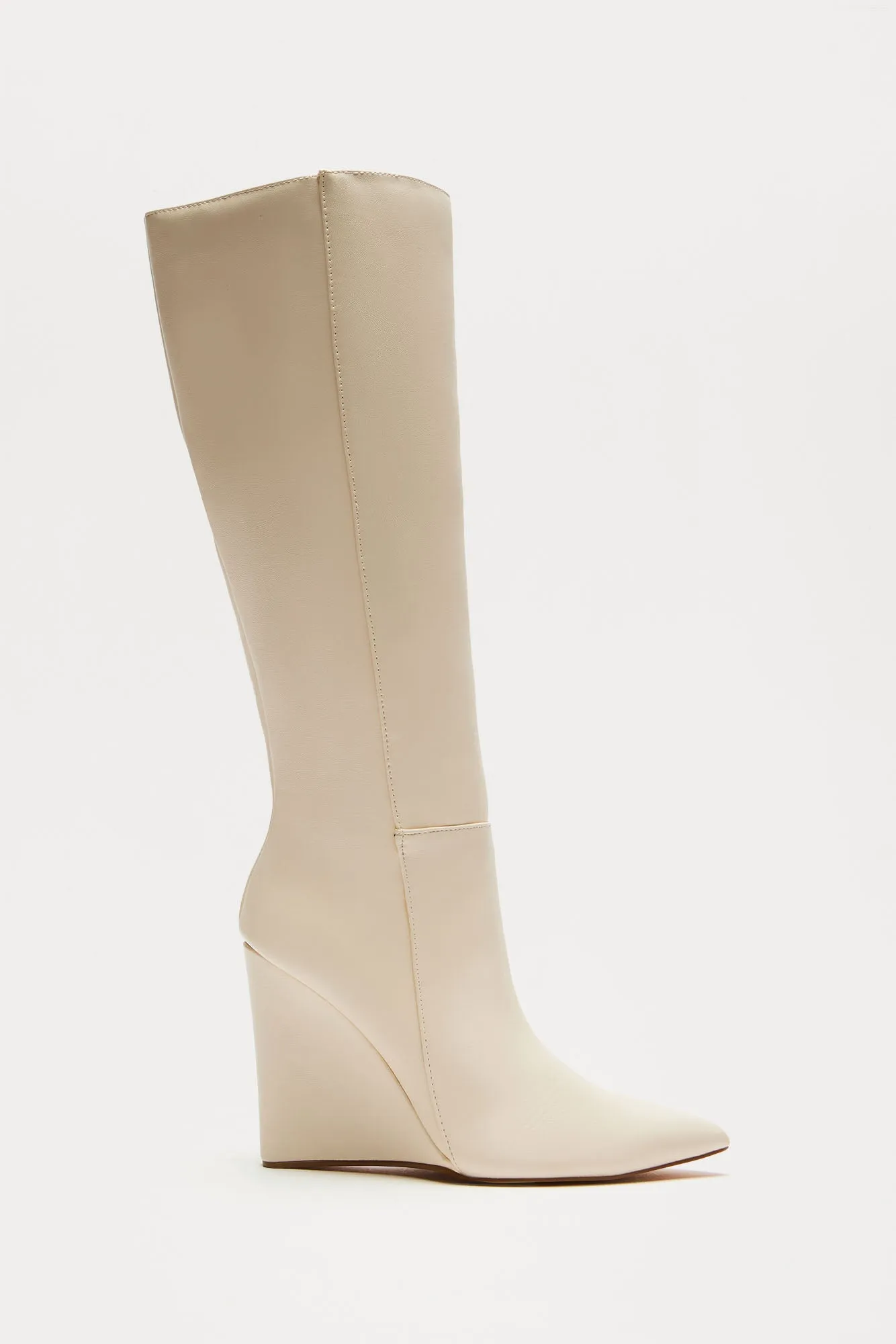 Adriana Knee High Boots - Cream sold by Fashion Nova