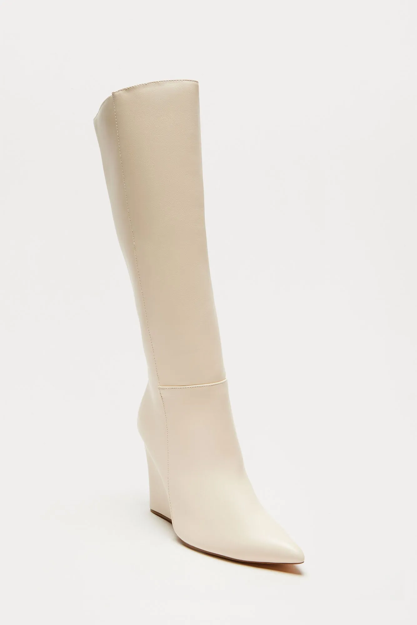 Adriana Knee High Boots - Cream sold by Fashion Nova product image thumbnail 2