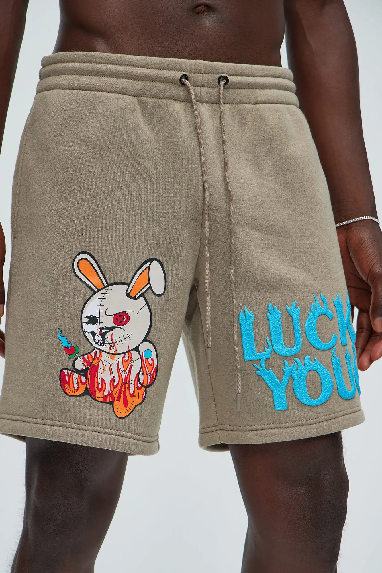 Luck You Pay Me Sweatshorts - Taupe sold by Fashion Nova product image thumbnail 4