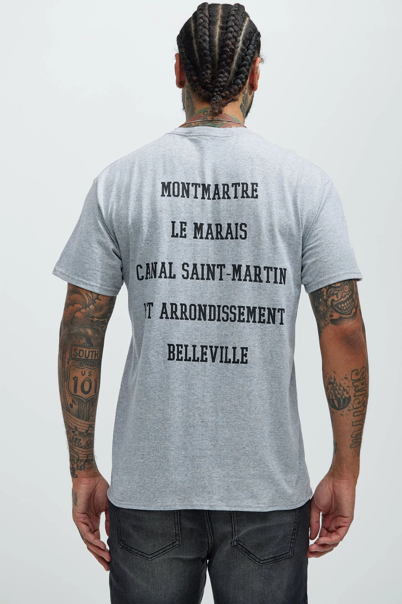 Paris Locale Short Sleeve Tee - Heather Grey sold by Fashion Nova product image thumbnail 4