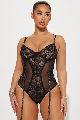 Feel My Love Teddy - Black sold by Fashion Nova