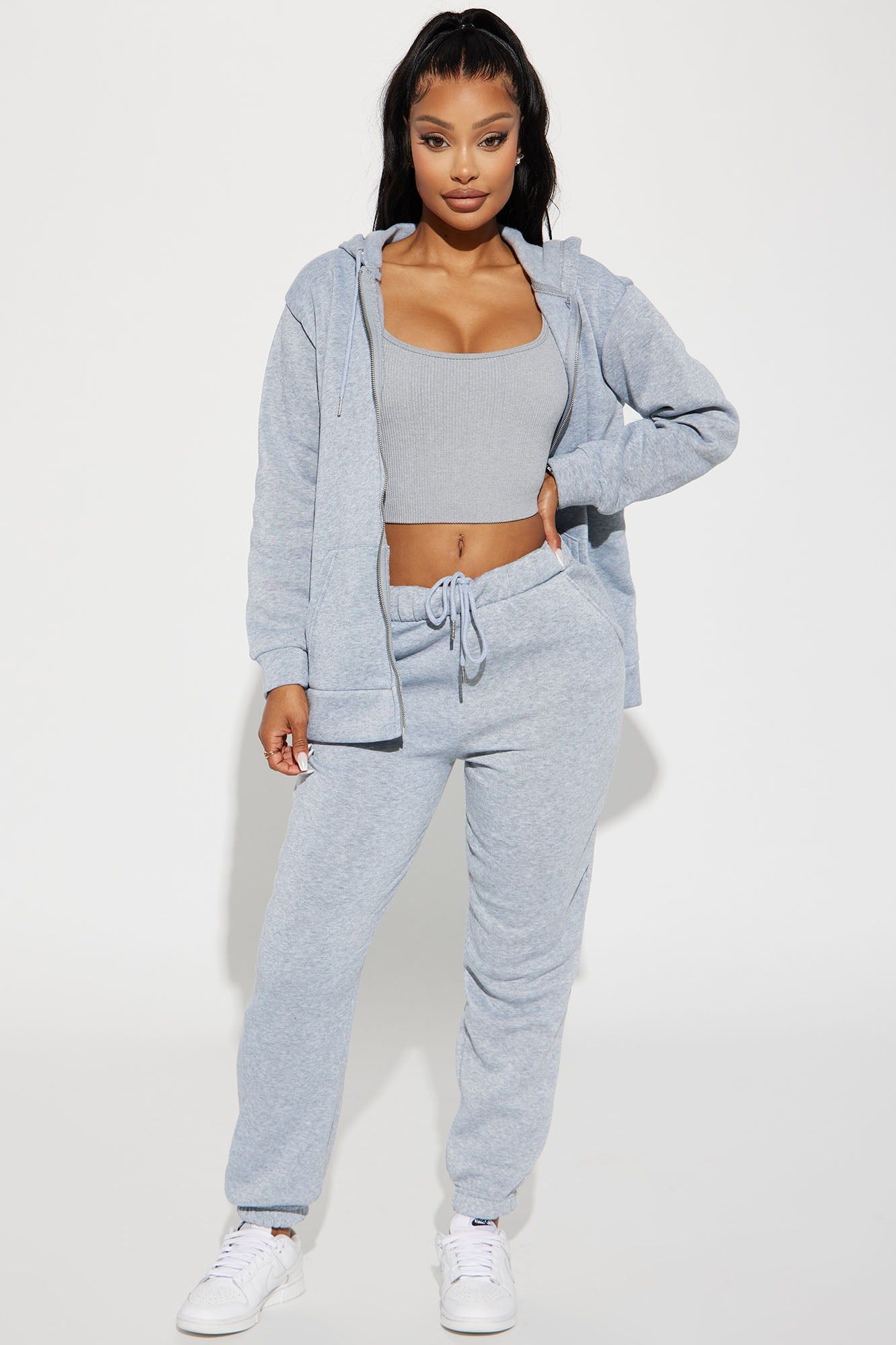Lizette Oversized Lounge Jogger - Heather Grey sold by Fashion Nova