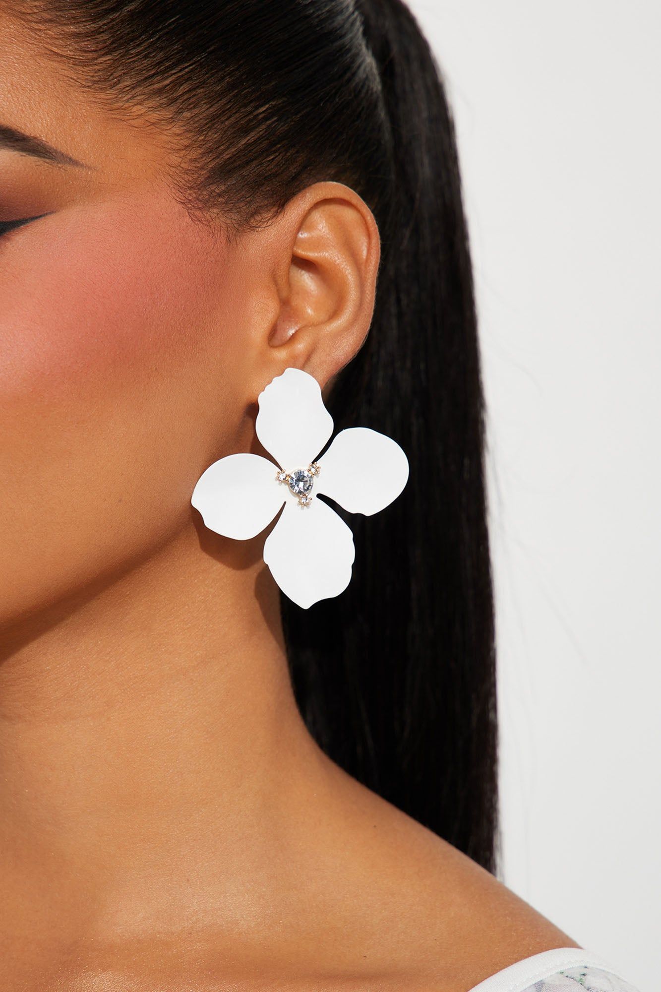Florentine Earrings - White sold by Fashion Nova product image thumbnail 2