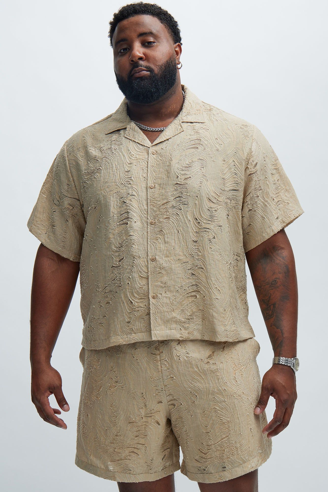 Mirage Textured Shirt - Tan sold by Fashion Nova product image thumbnail 5