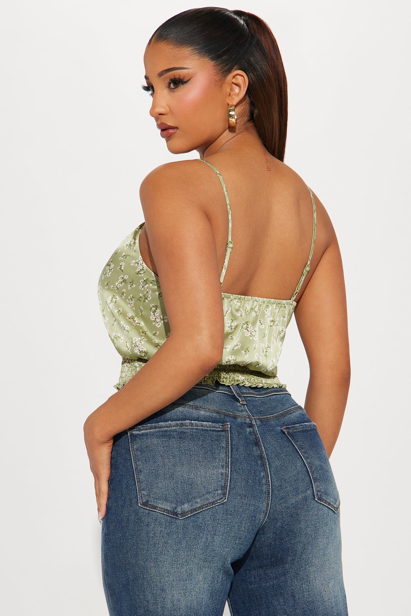Melonie Cami Top - Green/combo sold by Fashion Nova product image thumbnail 3