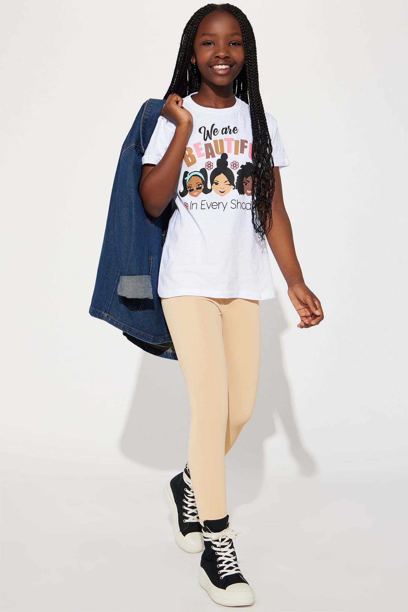 Mini We Are Beautiful In Every Shade Tee II - White sold by Fashion Nova product image thumbnail 2