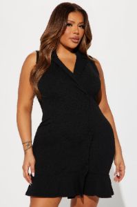 Becca Blazer Mini Dress - Black sold by Fashion Nova