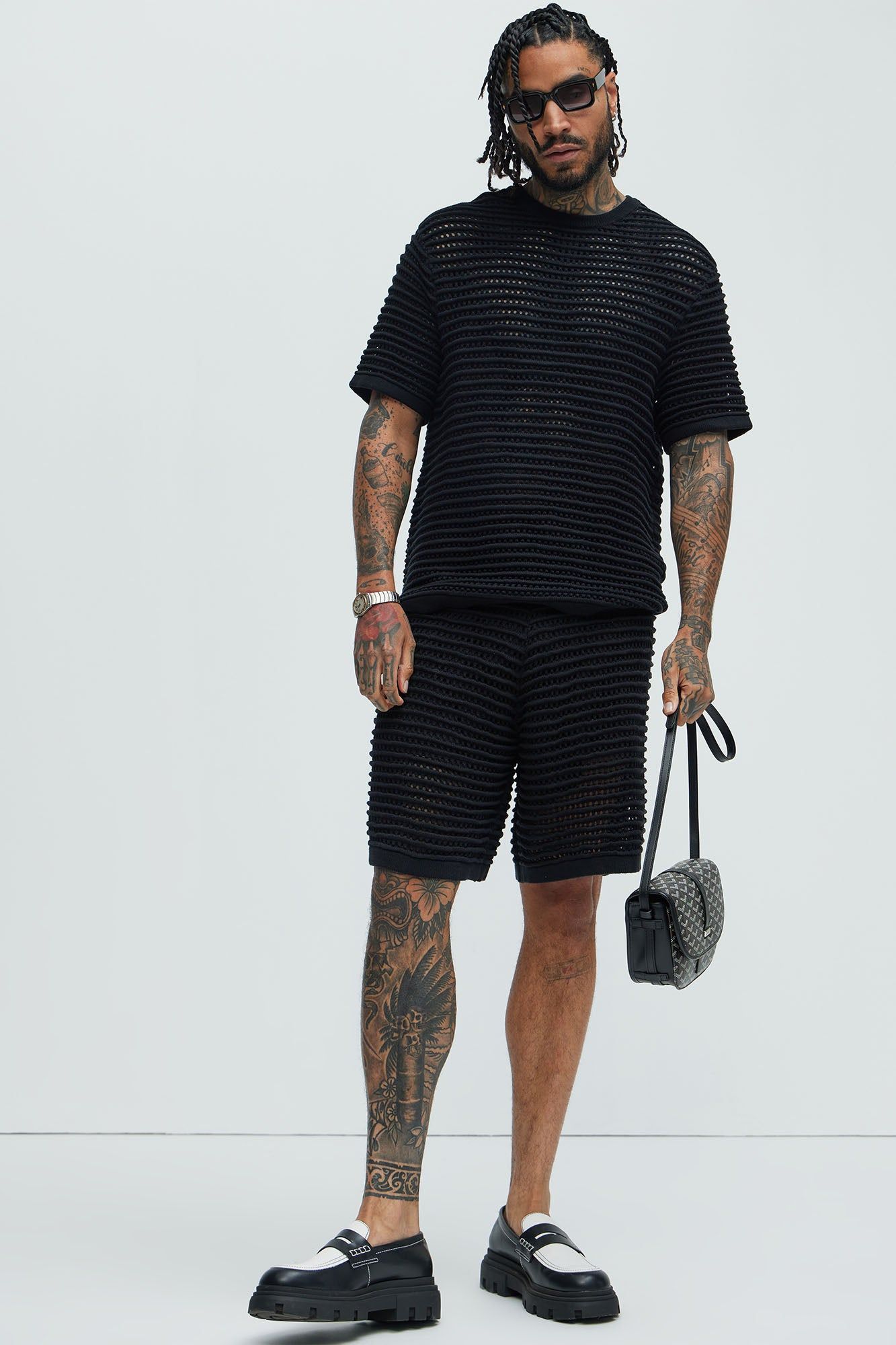 Milton Textured Crew Neck Tee - Black sold by Fashion Nova product image thumbnail 2