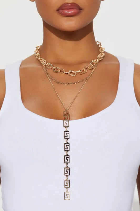 Making My Own Path Necklace - Gold sold by Fashion Nova