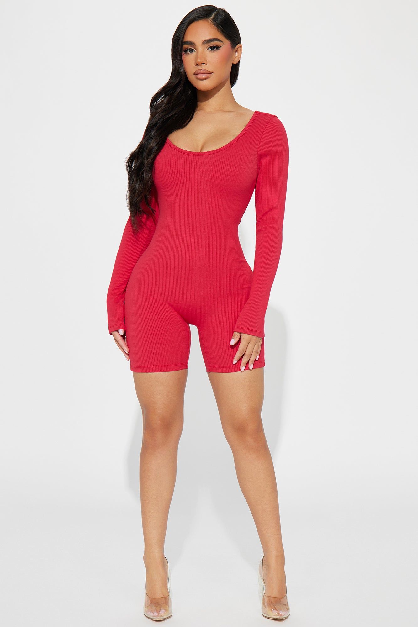 Daisy Snatched Romper - Raspberry sold by Fashion Nova product image thumbnail 2