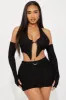 Isela Crochet Skirt Set - Black sold by Fashion Nova