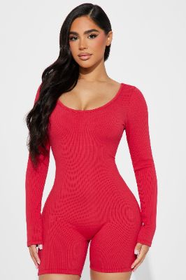 Daisy Snatched Romper - Raspberry sold by Fashion Nova