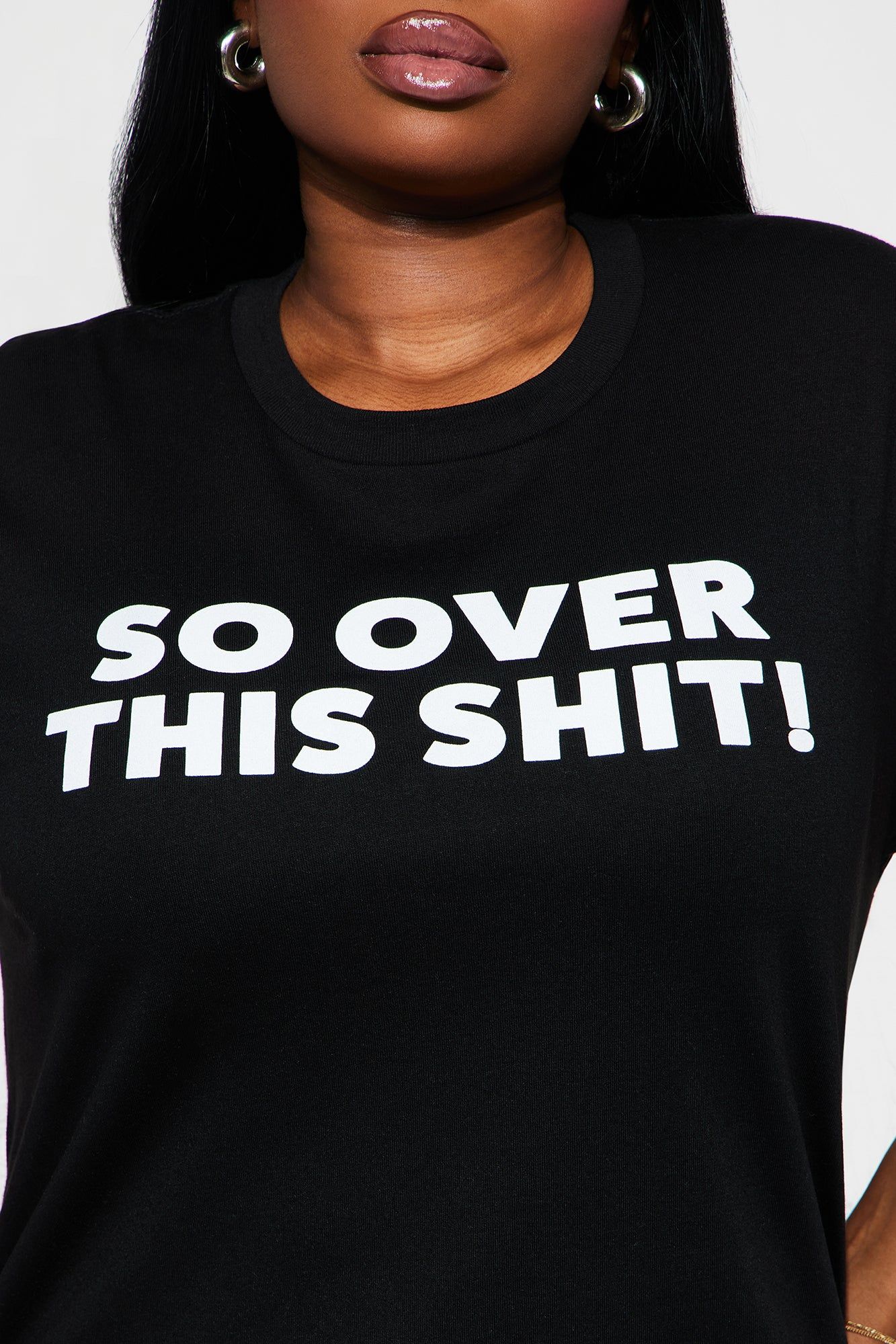 So Over This Shit Tee - Black sold by Fashion Nova product image thumbnail 5