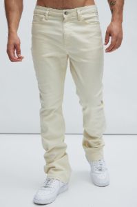 Drop Top Convertible Stacked Skinny Pants - Off White sold by Fashion Nova