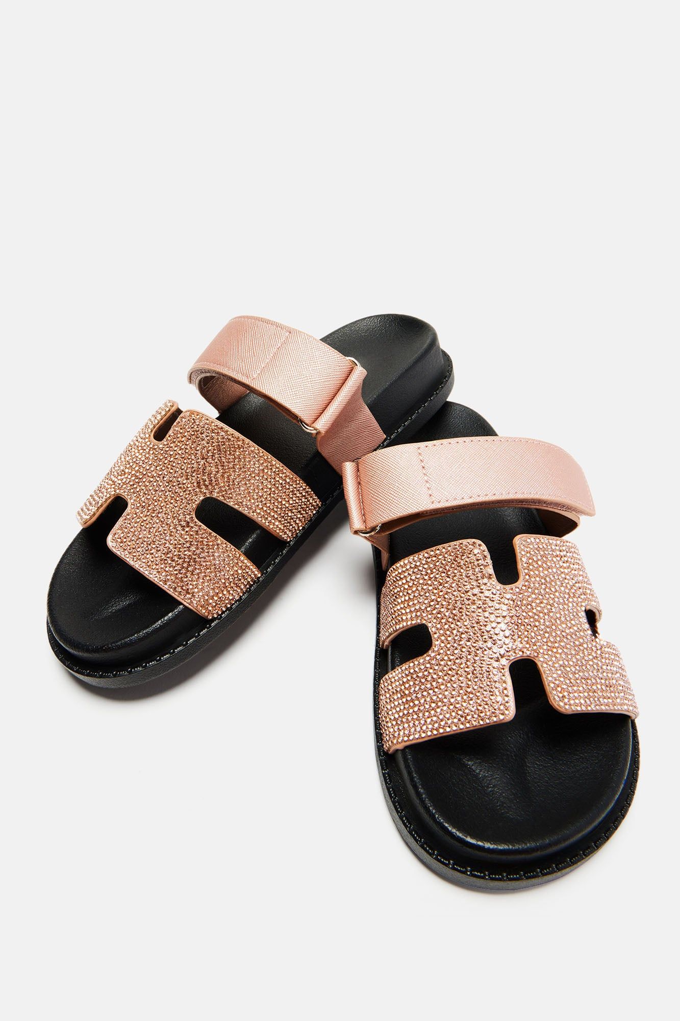 Slayin' In Embellished Casual Slides - Rose Gold sold by Fashion Nova product image thumbnail 2