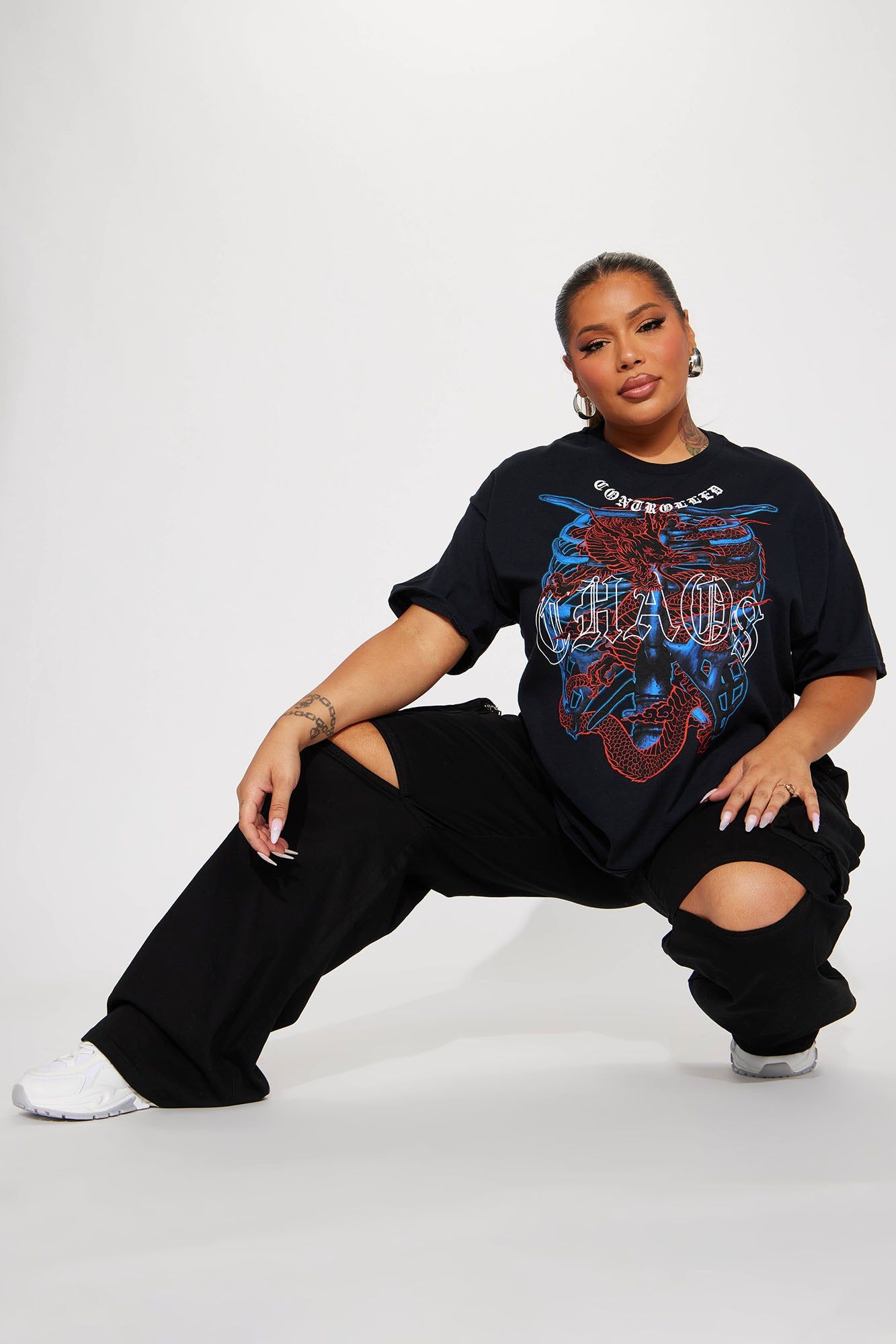 Controlled Chaos Graphic Tshirt - Black sold by Fashion Nova product image thumbnail 5