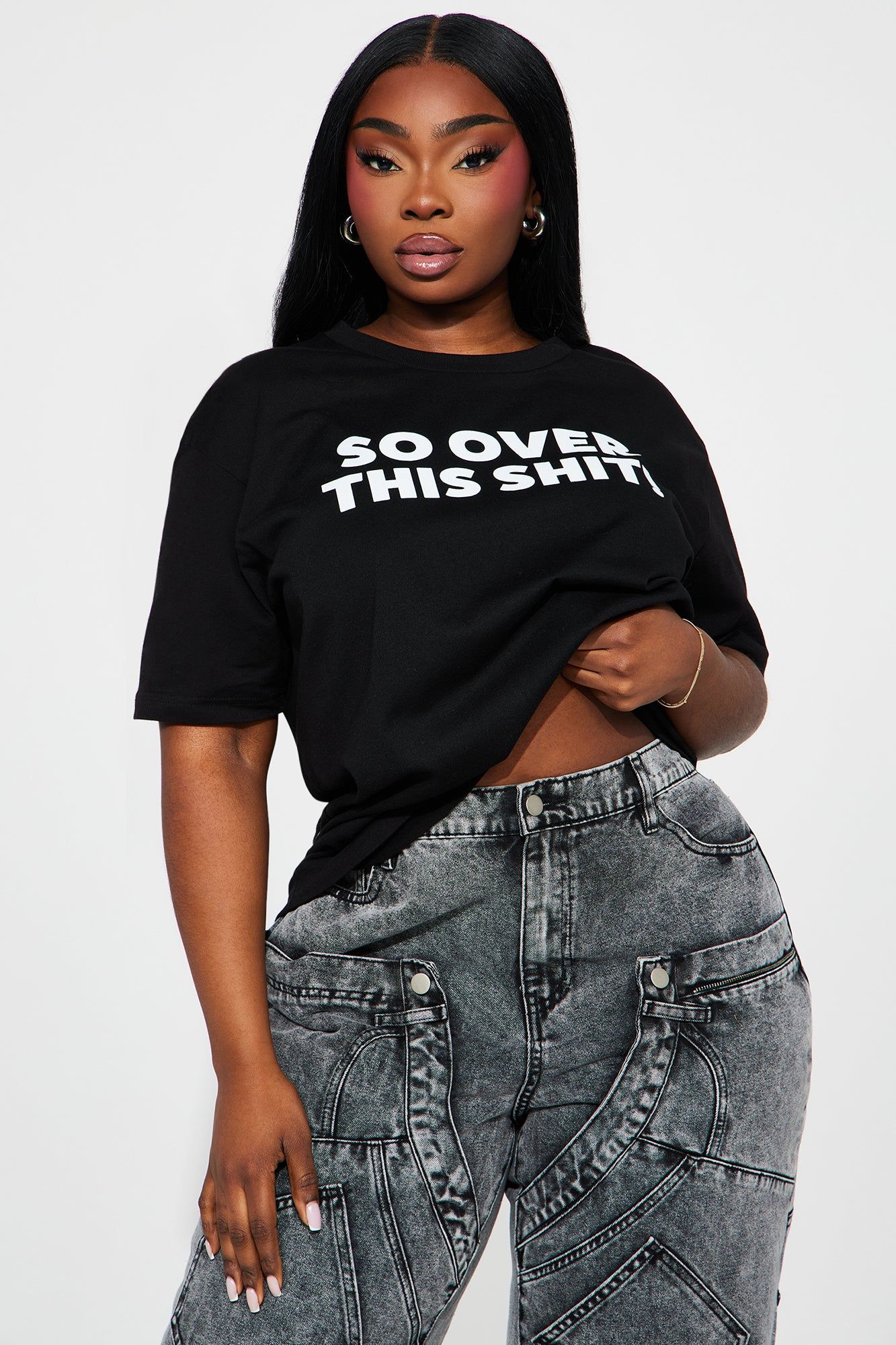 So Over This Shit Tee - Black sold by Fashion Nova product image thumbnail 4