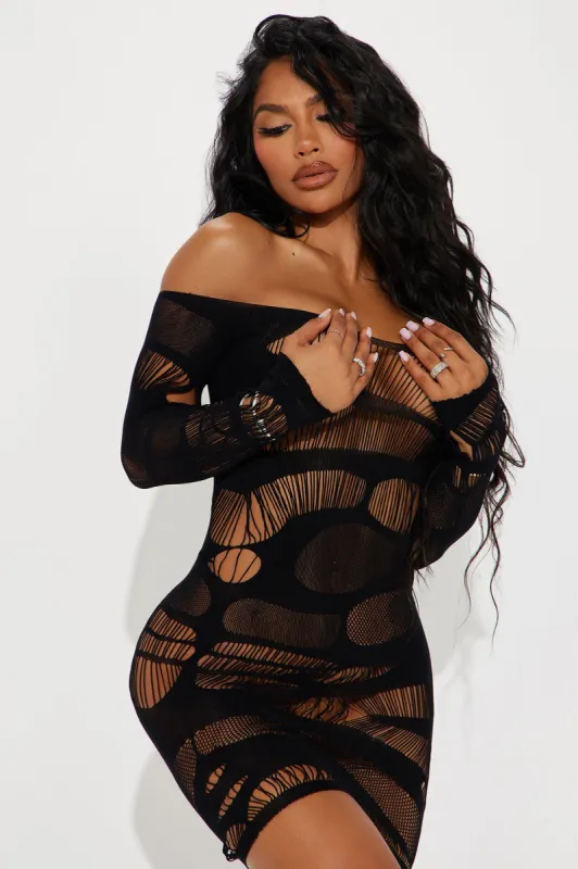 Trixie Fishnet Dress Bodystocking - Black sold by Fashion Nova