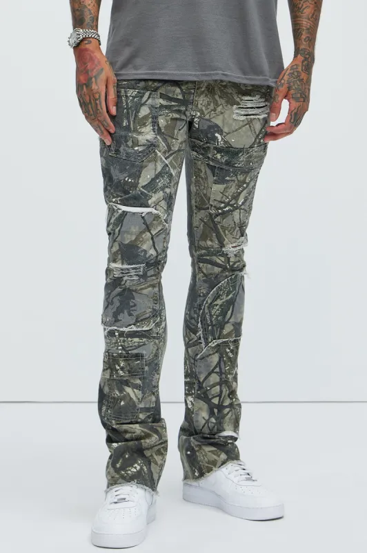 No Frontin' Me Pocket Skinny Flare Pants - Grey/combo sold by Fashion Nova