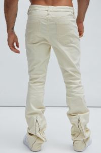 Drop Top Convertible Stacked Skinny Pants - Off White sold by Fashion Nova