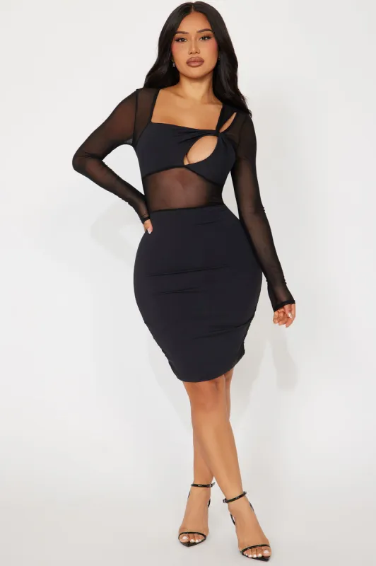 Show It Off Mini Dress - Black sold by Fashion Nova