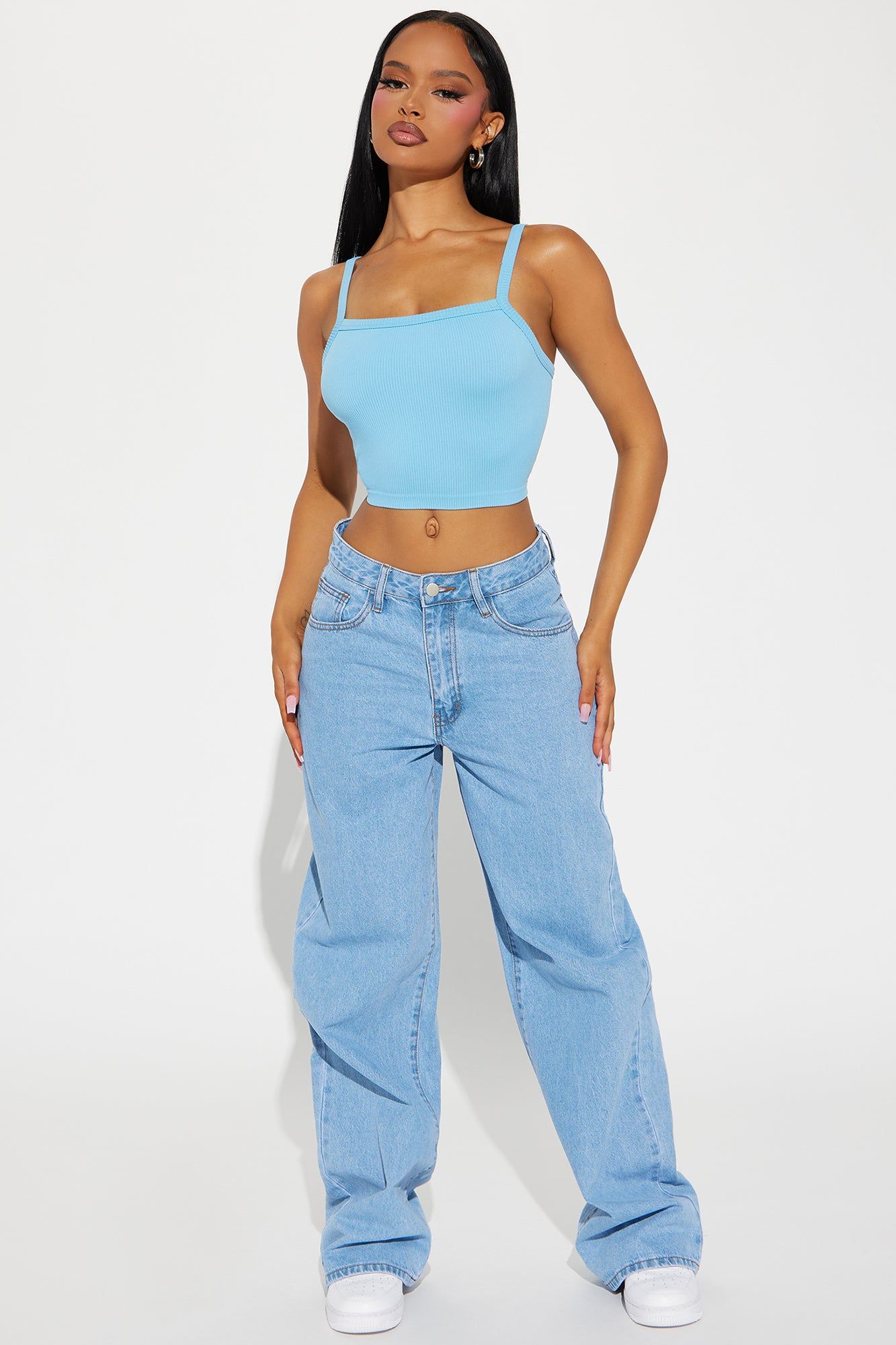 No Regrets Baggy Wide Leg Jeans - Light Wash sold by Fashion Nova