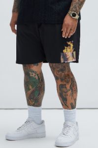 Up In Flames Swim Trunks - Black sold by Fashion Nova